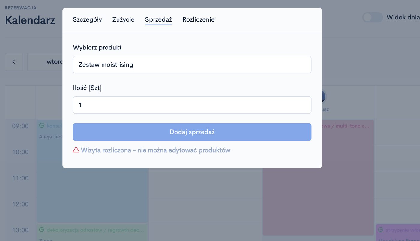 Sprzedaż produktów